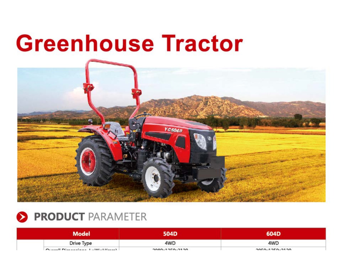 Trator para Estufa JINMA Greenhouse Tractor