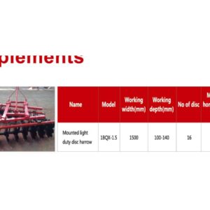 Grade Aradora Leve 1BQX-1.5 — Disc Harrow