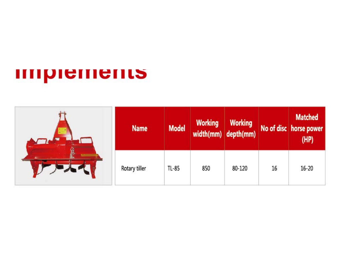 Enxada Rotativa TL-85 — Rotary Tiller
